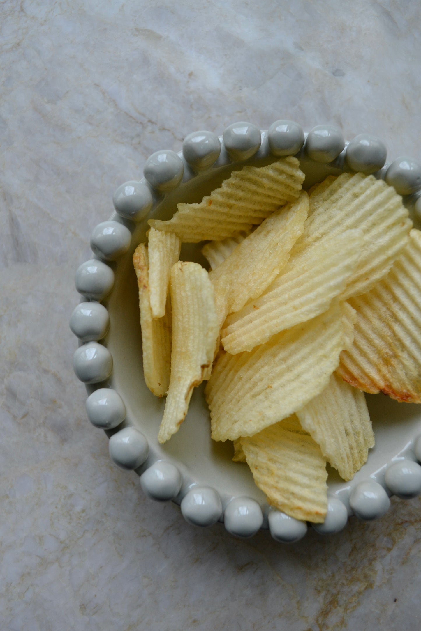 Small bowls, ceramic bowl, beaded edge bowl, grey bowl, food bowl set, kitchen bowls, snack bowl, home decor, zoomed out view