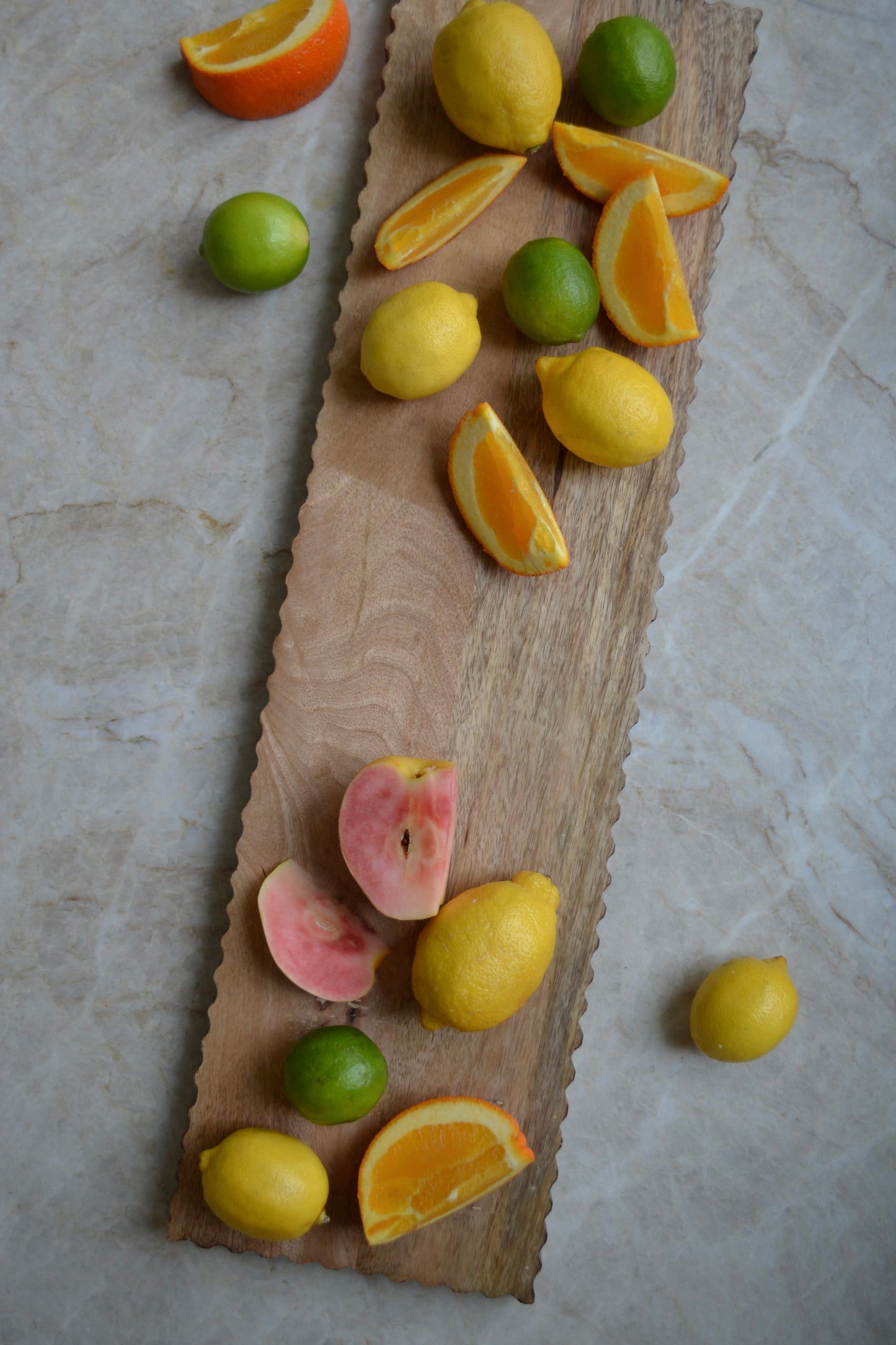 Large charcuterie board, cutting board, serving board for food, kitchen decor, mango wood board, unique charcuterie board, wavy edge cutting board, oversized charcuterie board, diagonal view